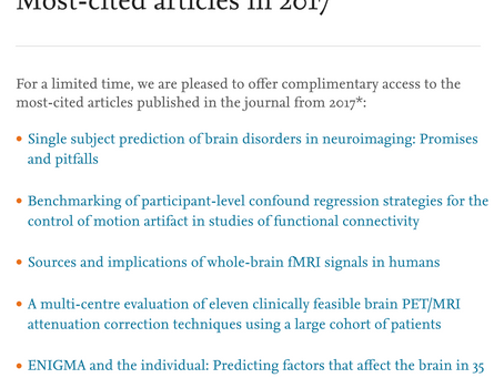 Rastko's motion benchmarking paper is a top NeuroImage paper of 2017