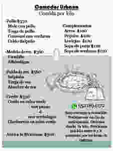 Menú que vamos renovando