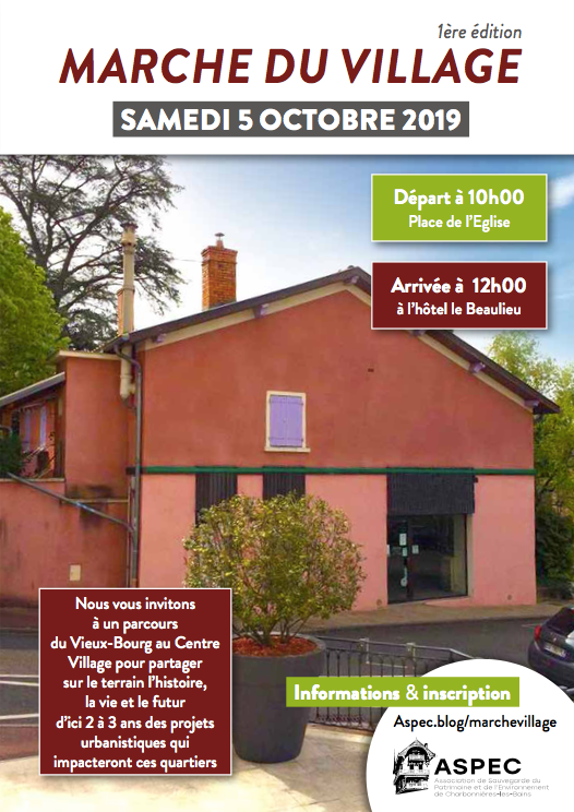 Marche du village de Charbonnieres les Bains