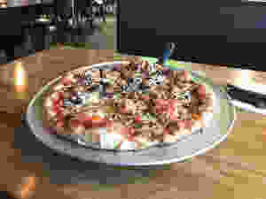 Langbest Pizzeria Steakhouse large pizza Keflavik Iceland