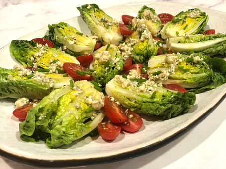 Mini Gem Salad with Gorgonzola Vinaigrette