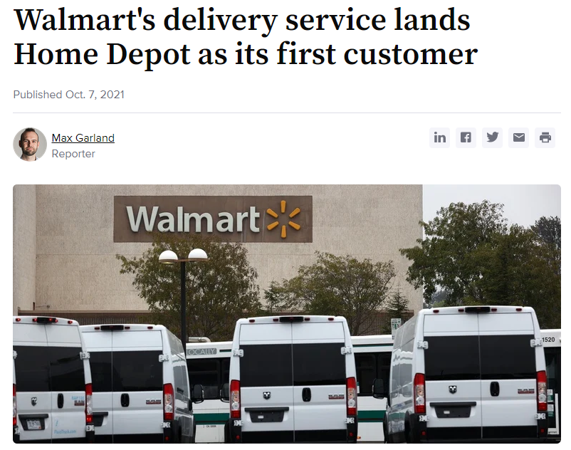 Why did Home Depot choose Walmart logistics instead of others? content media