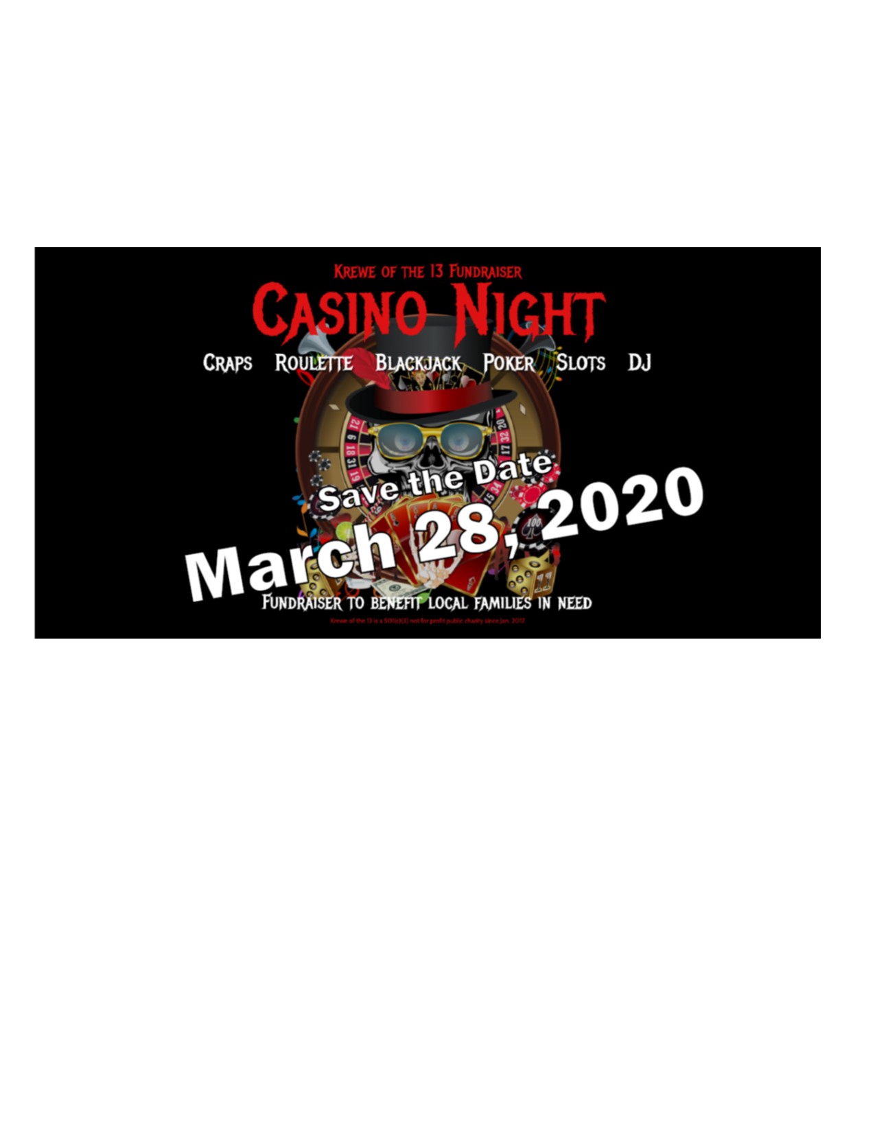 SAVE THE DATE!
The Casino Committee has set the date for next year's Casino Night
Mark your Calendars!
content media