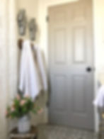 Paint Interior Doors | DIY Door Trim | After Light Trim Grey Door