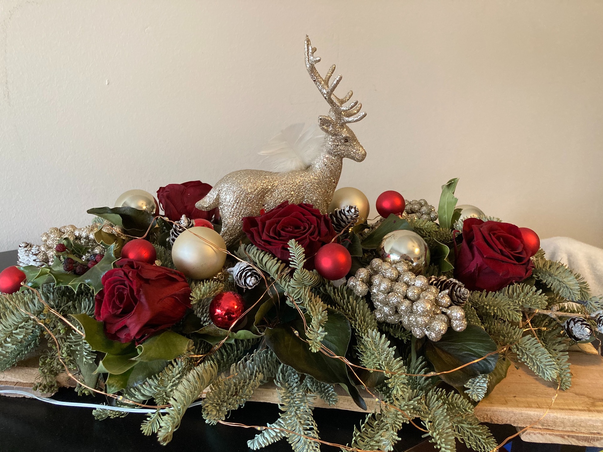 Kerstbloemstukje content media