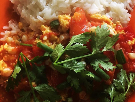 Stir fried tomatoes and eggs