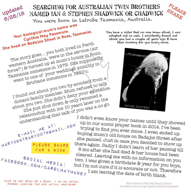 Twin Brothers -Australia-Adoption, content media