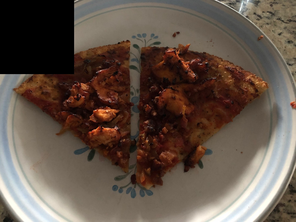 Two slices of Harbormaster pizza
