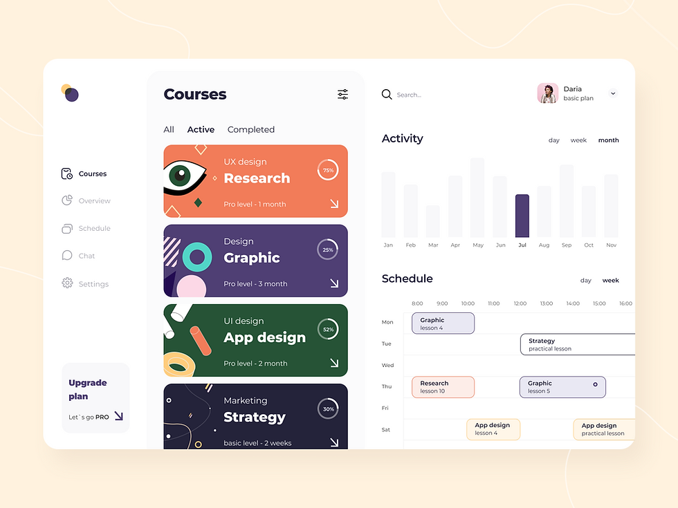 Courses schedule - Web app