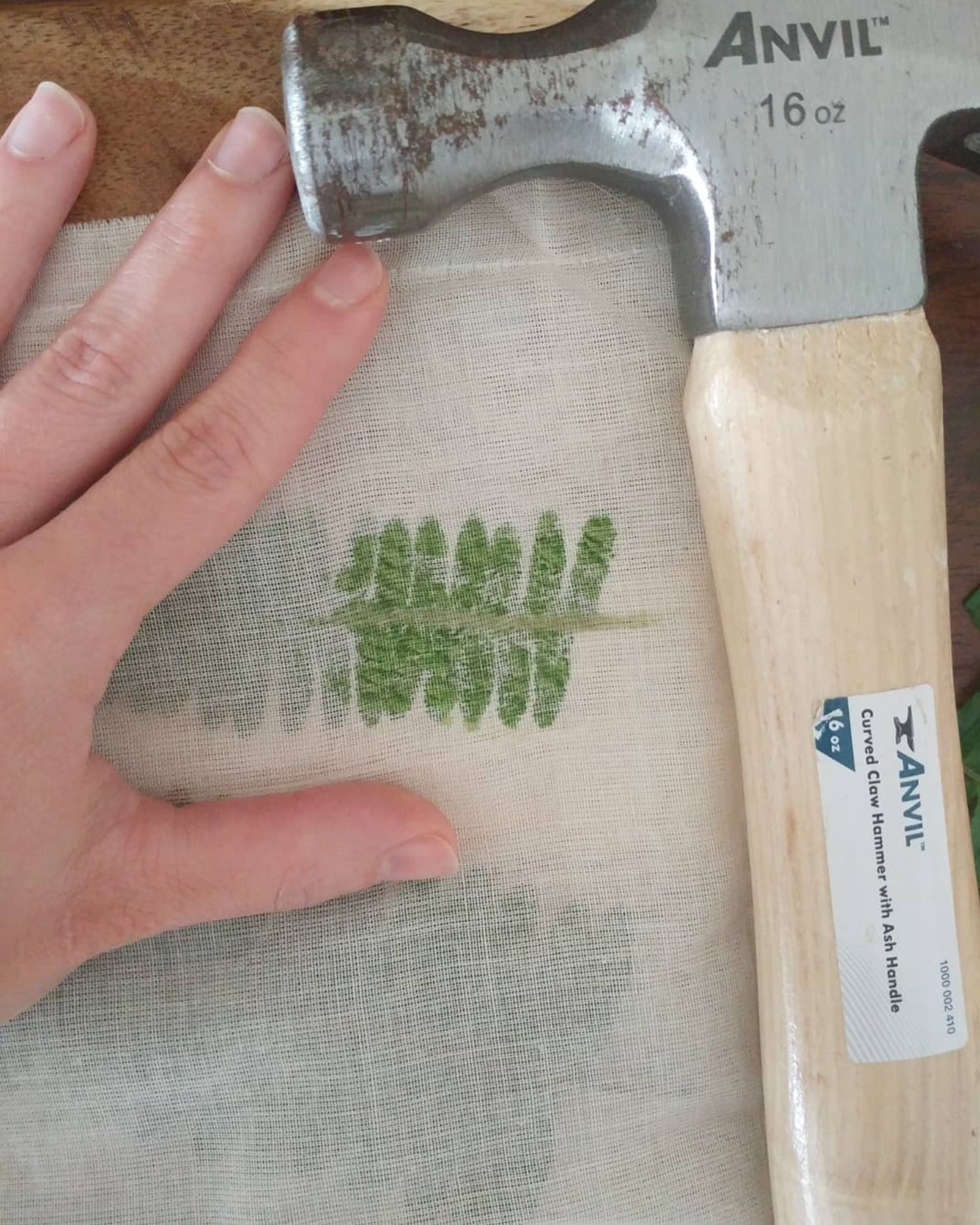 Hammering technique close-up