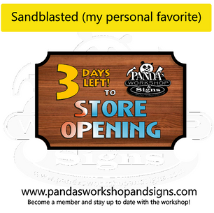 4 (no 3!) days left to opening. - Billboards and Sandblasted signs.