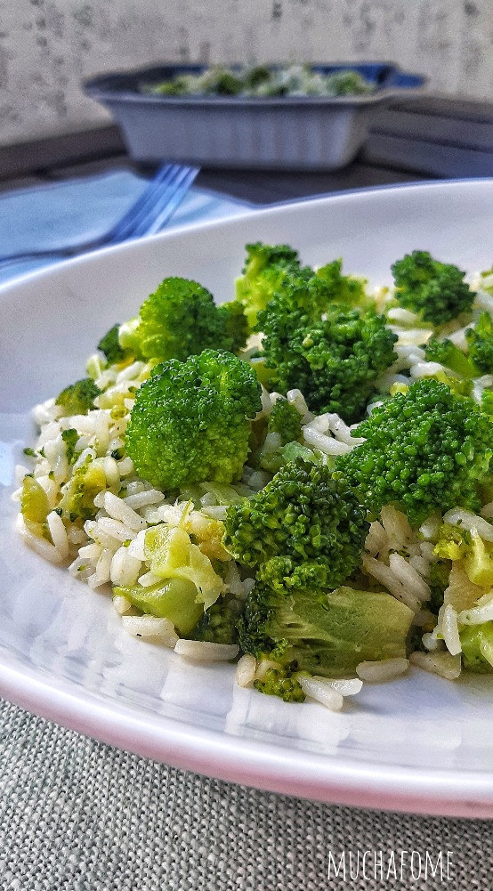 Arroz com brócolis