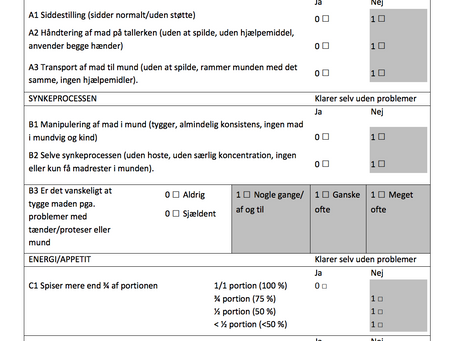MEOF-II eller Minimal Eating Observation Form vers. II