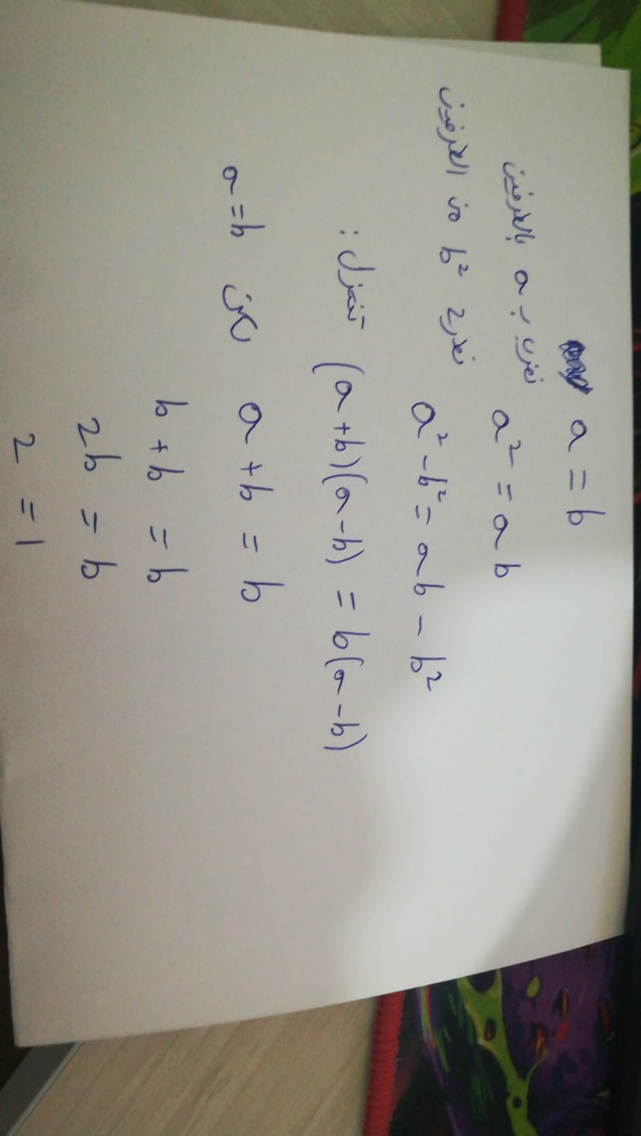 اثبات ان 1 = 2 ؟! content media