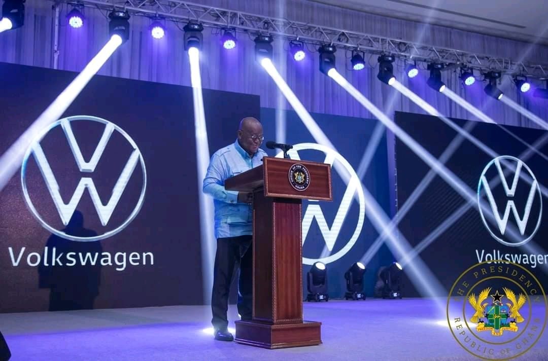 Ghana's President Nana Addo Dankwa Akufo-Addo unveiled the first VW vehicles assembled in the newly established VW Assembly Plant in Ghana content media
