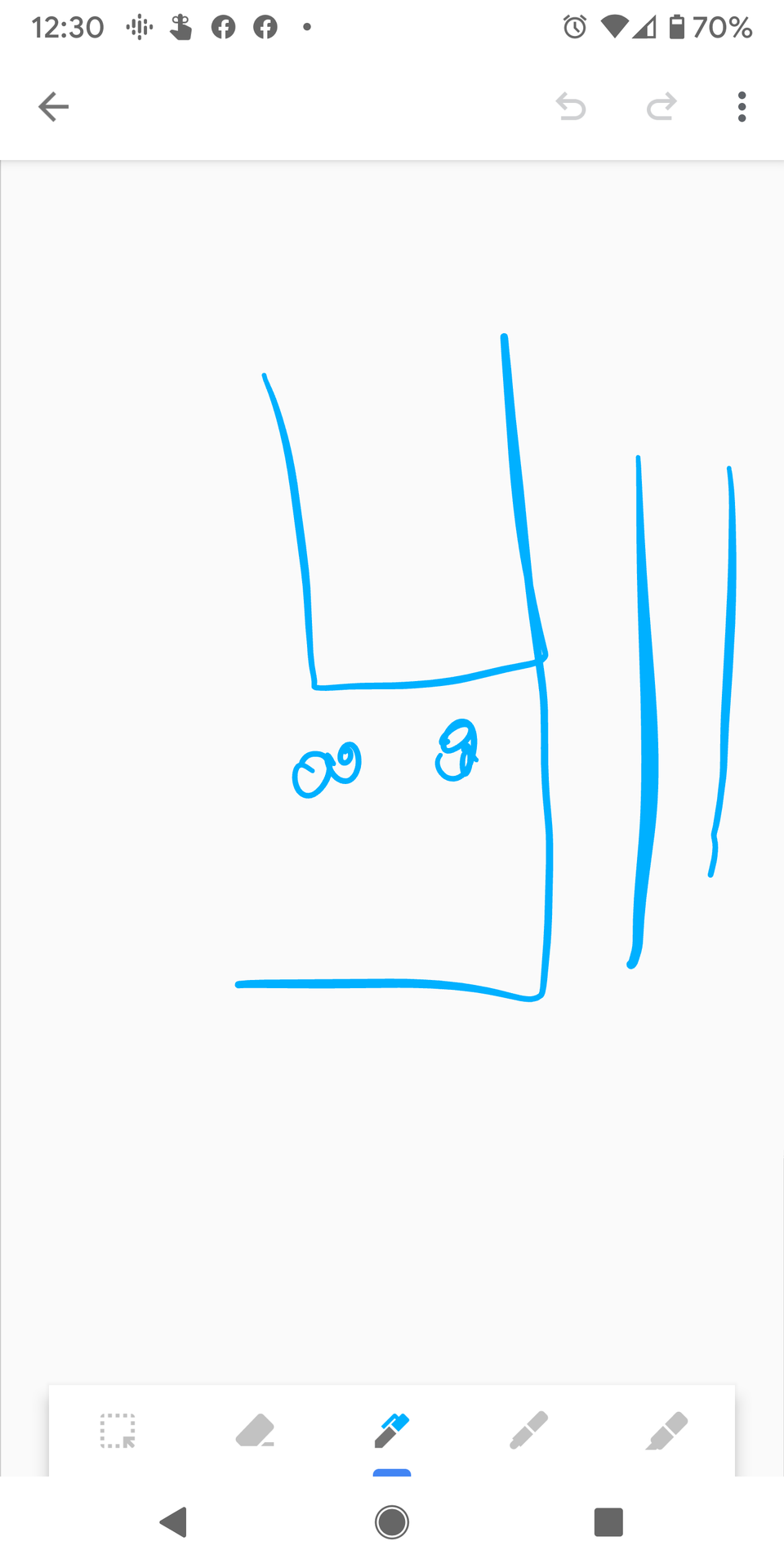 Blue Ancient Letters/Drawings content media