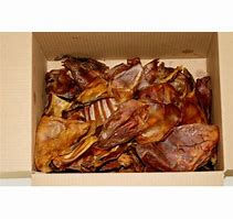 Box with pig ear treats