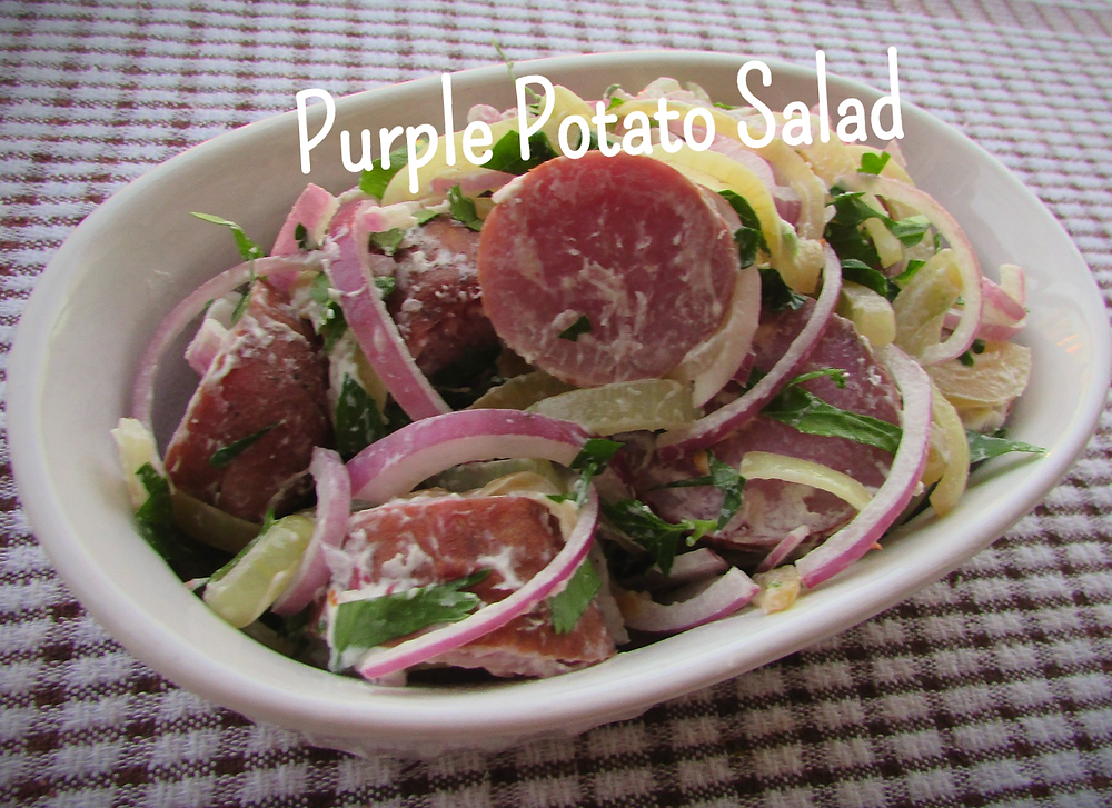 Purple Potato Salad with Avocado Mayo