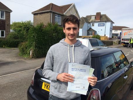 Congratulations Fraser on passing First time with only 2 minor faults.