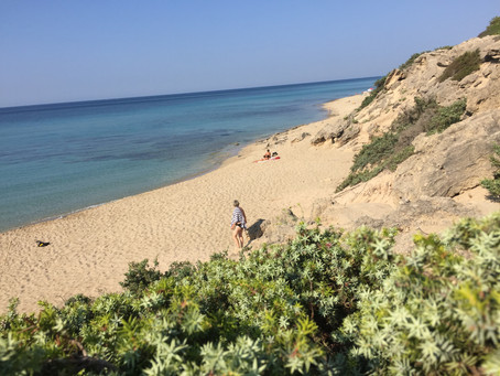 1. August: Hausstrand um neun Uhr früh