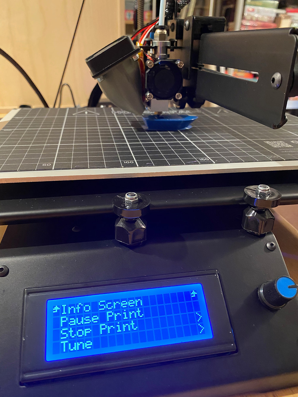 stuck menu screen and benchy printing