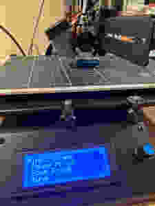 stuck menu screen and benchy printing