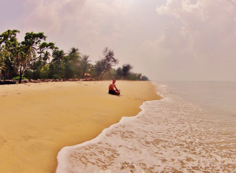 baignade cherai beach Kerala Inde