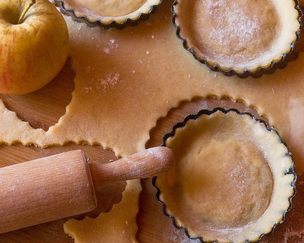 priprava modelov za jabolčno pito