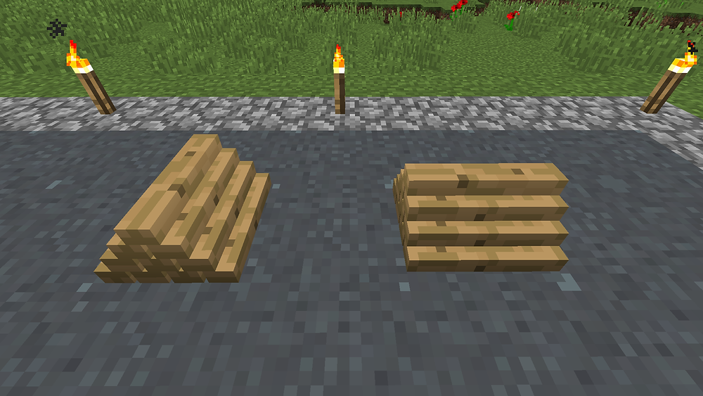 Minecraft Mod More Blox Small Plank Pile Rotation