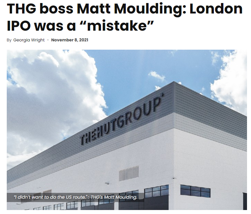 Why THG's market value can be underestimated after its IPO for 14 months? content media