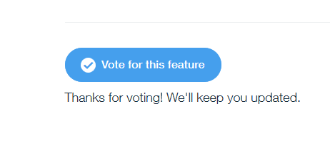 Screenshot of the Feature Requests vote button on Wix Support.