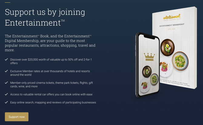 Get value for money with a 2018 / 2019 Entertainment Book purchase