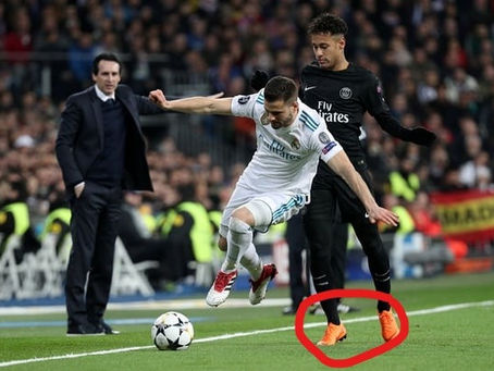 NEYMAR switches boots in middle of UCL clash 
