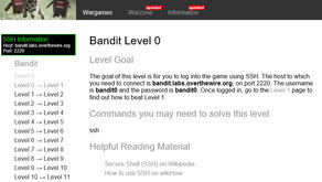 Bandit Level 0 Walkthrough