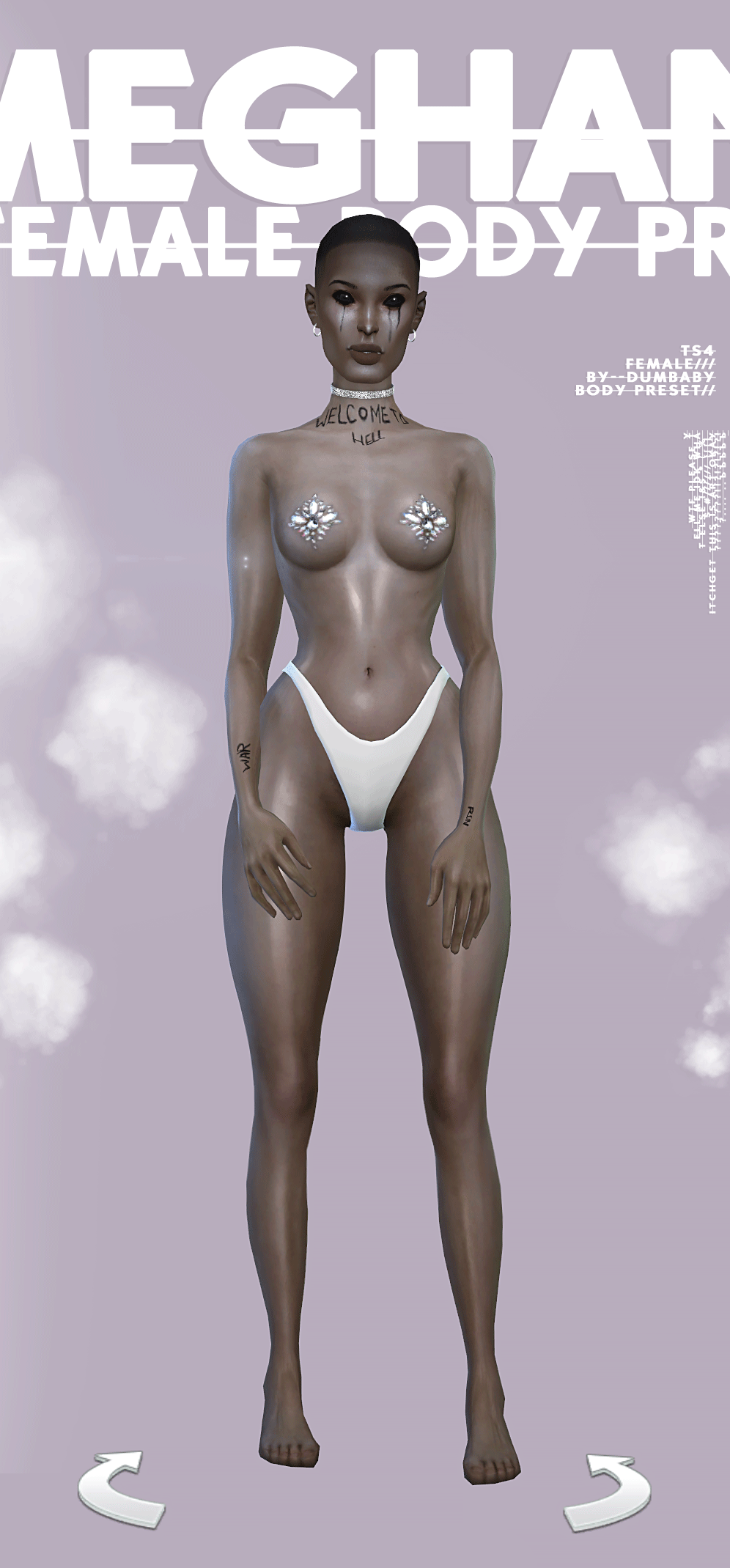 DOWNLOAD Meghan female body preset / 6 versions