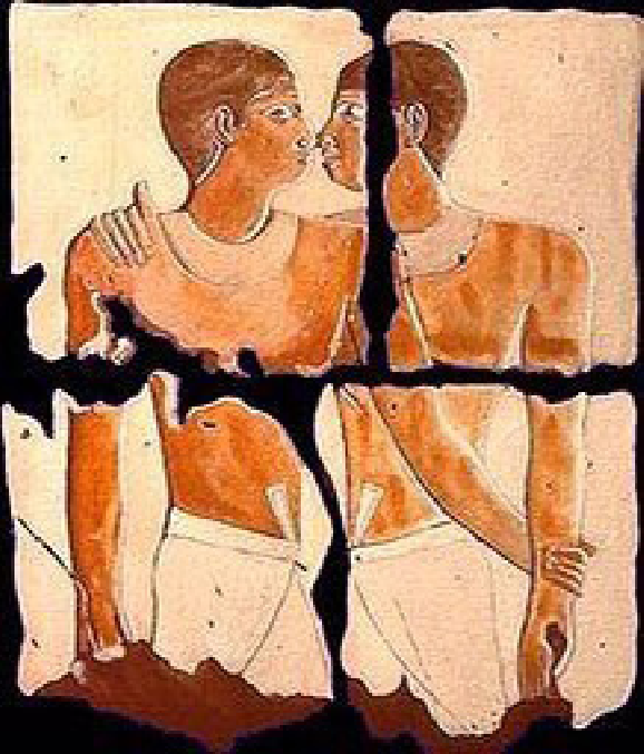 same sex couple depicted in cave painting
