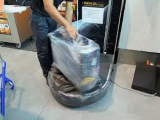 Wrap a suitcase