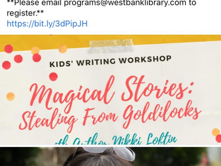 Writing Workshop-For Elementary+Middle School Ages-Folk+Fairy Tales with Author Nikki Loftin