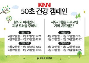 4~5월 KNN 라디오 50초 건강캠페인 출연