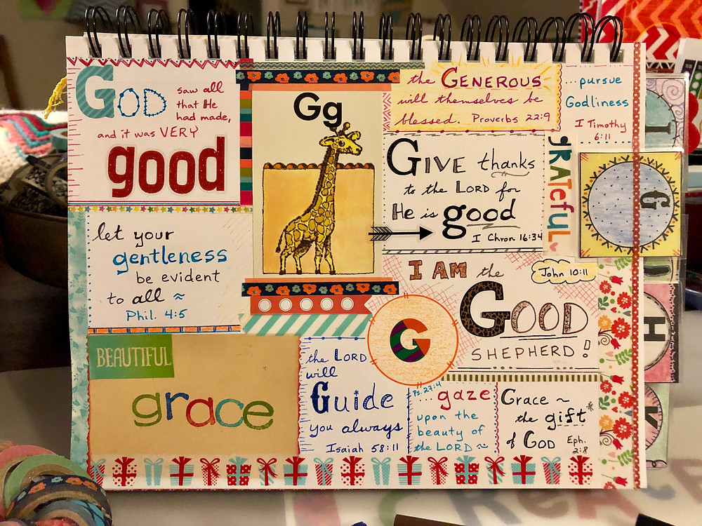 "G" page in my Bible Quilt