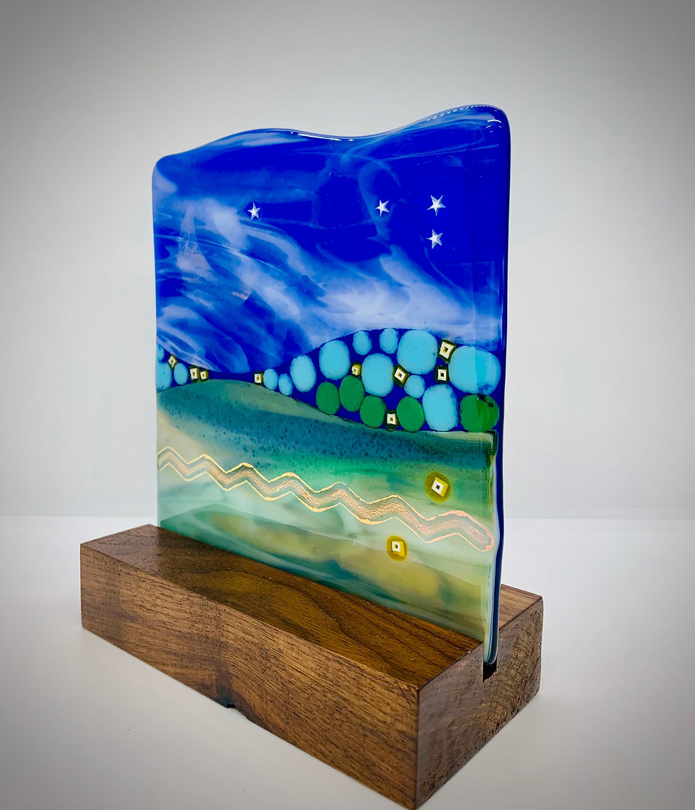 Misty quarter moon panel