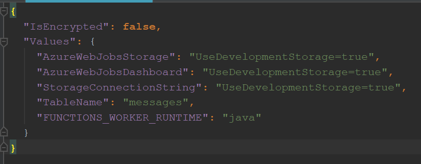 Configuring settings for running locally