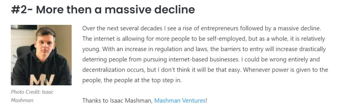 CEO Blog Nation - 14 Entrepreneurs Discuss Whether or Not There Will Be More Entrepreneurs in the Future content media