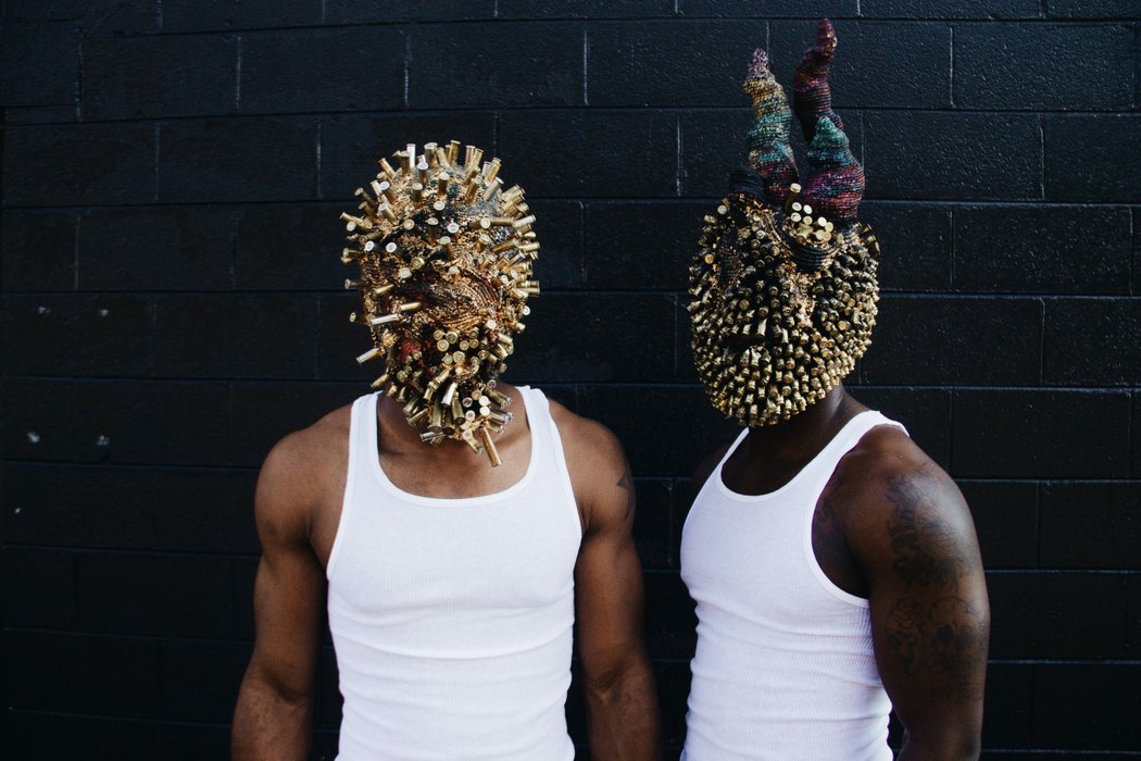 Lakea Shepard’s Powerful Mixed-Media Masks Interrogate Ideas about What It Means to Be Protected content media
