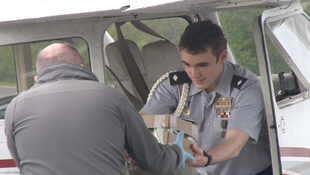16-year-old pilot flies over 400 pounds of food to Henry County