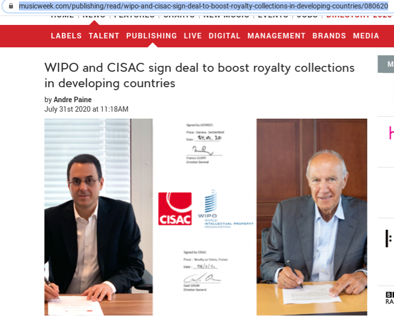 New deal to boost royalty collections in developing countries. content media
