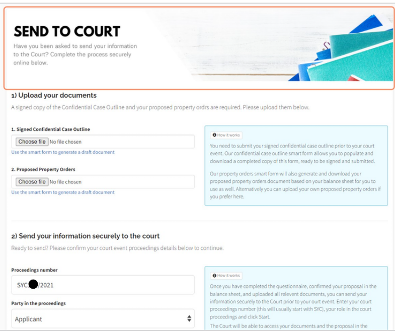 Step 7: How do I submit my information to the Court & the other party? content media