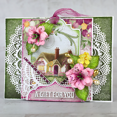 Rose Cottage Tag Card