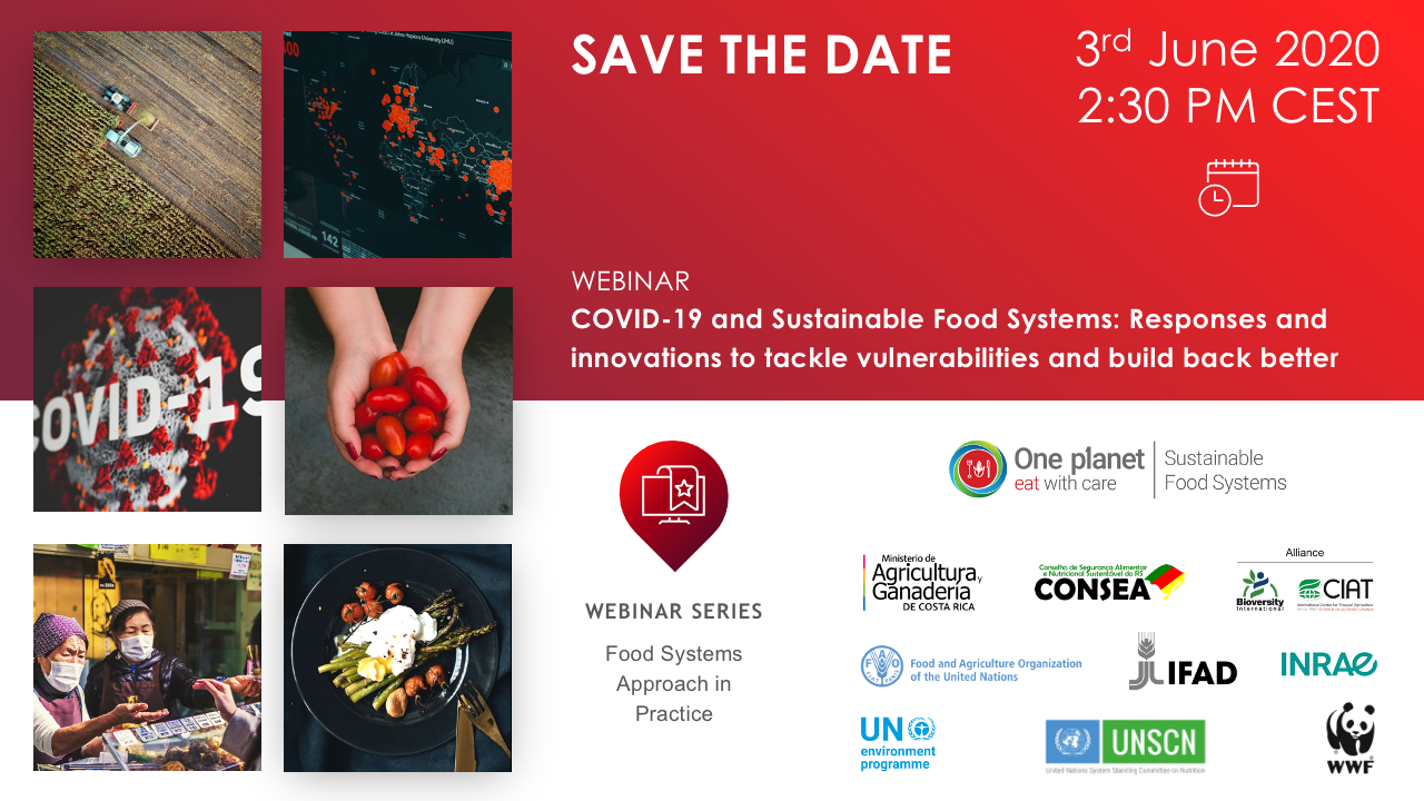 COVID-19 and Sustainable Food Systems: Responses and innovations to tackle vulnerabilities and build back better - 3 June 2020 - 14:30 CEST content media
