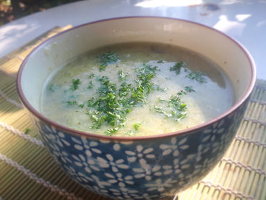 Soupe poire et brocoli